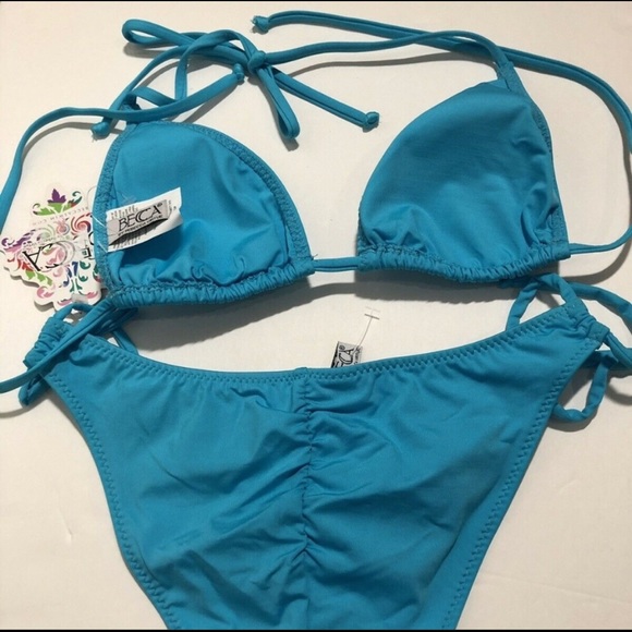 Becca Halter String Bikini Swimsuit Set Small New - Picture 2 of 5